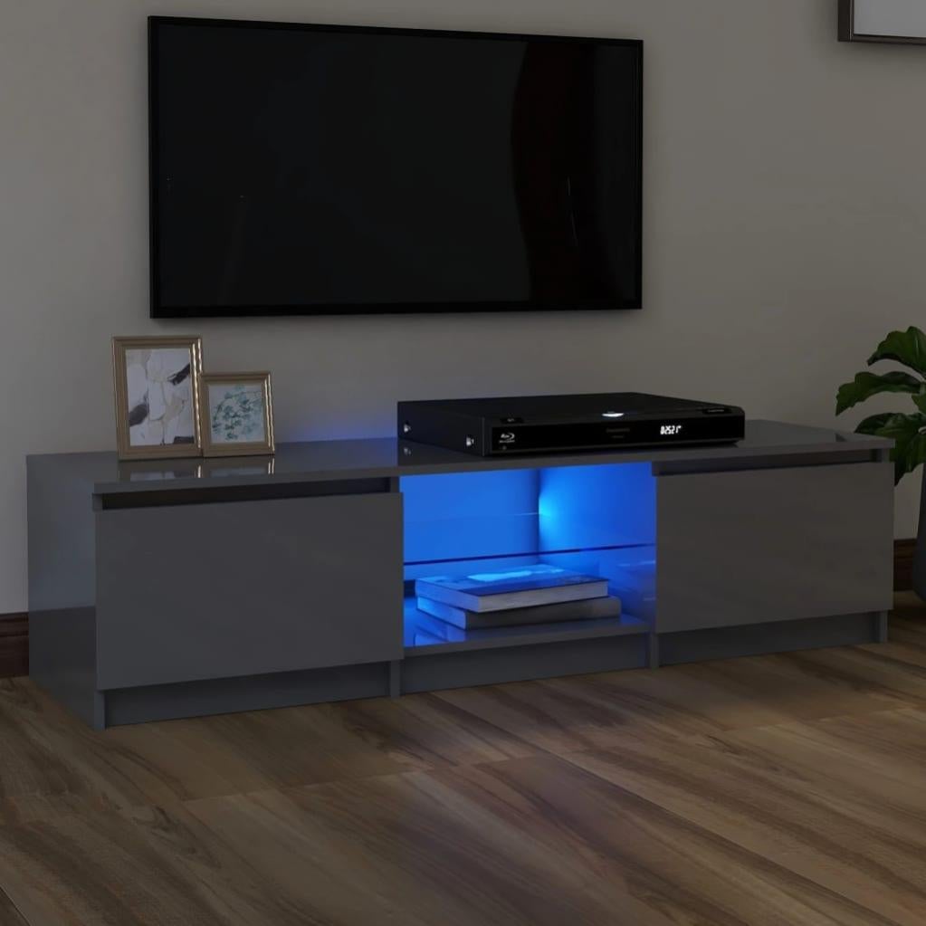 Shelves & Bookcases TV Cabinet with LED Lights Black 260x36.5x40 cm Berkfield Ho