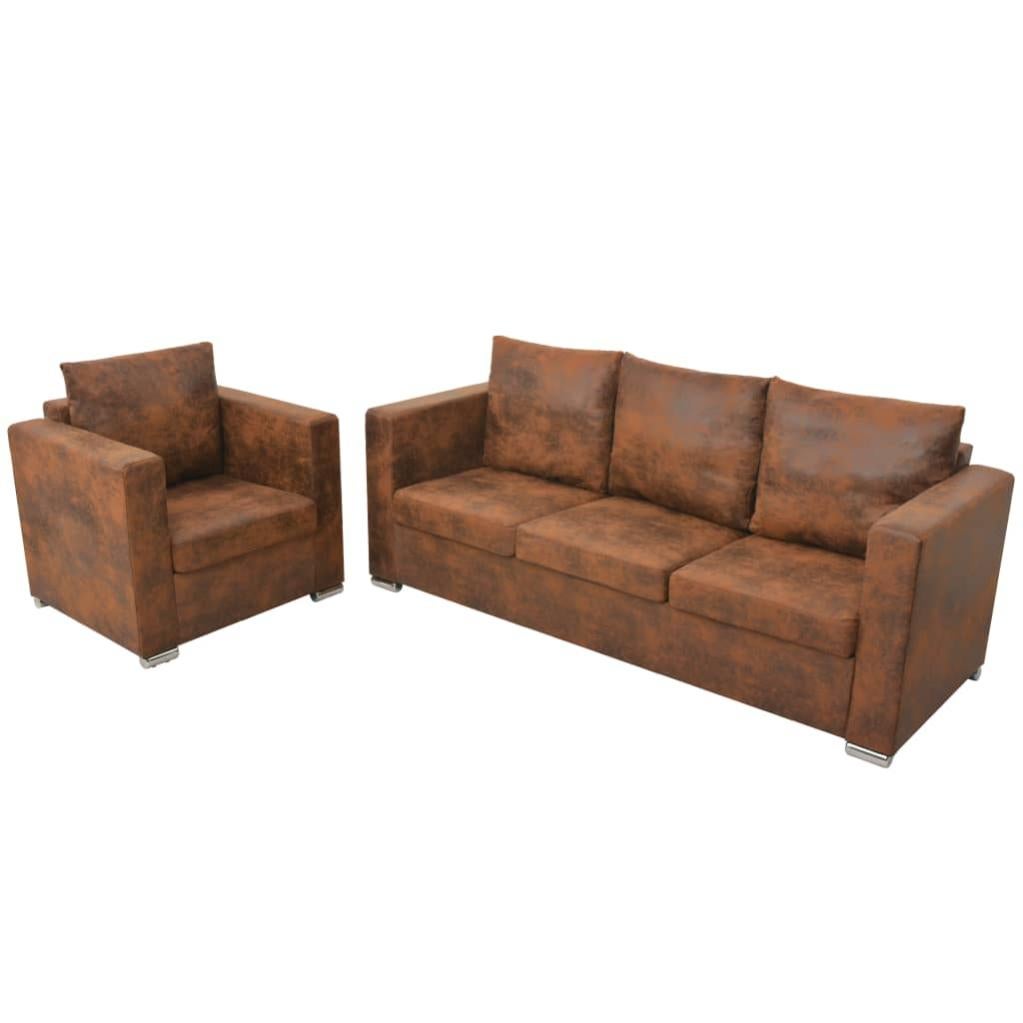 Confezione da 6 pannelli da parete per testiera YUMA 180 cm in tessuto effetto scamosciato beige