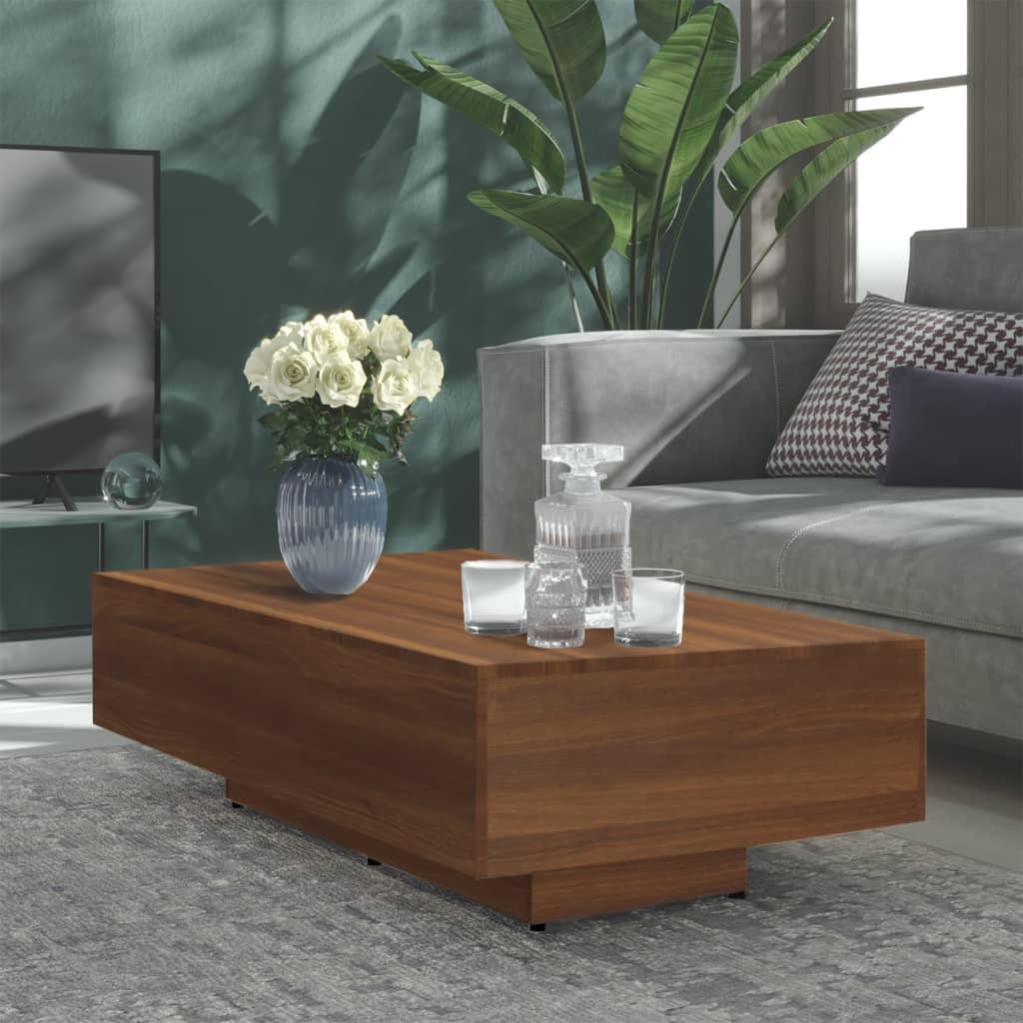Tavolino Da Salotto VidaXL In Rovere Marrone E Metallo - 60x50x40 Cm, Legno Multistrato Con Ripiano Aperto - 4