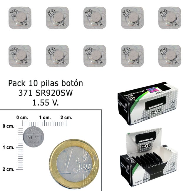 Pila botón dinero 1,55V SR41 Exalium caja de 10 (SR41EXA) - Vlad