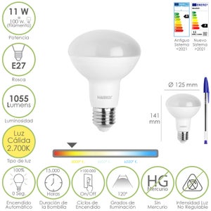 Luz led con enchufe y sensor crepuscular 3 leds luz fria grundig