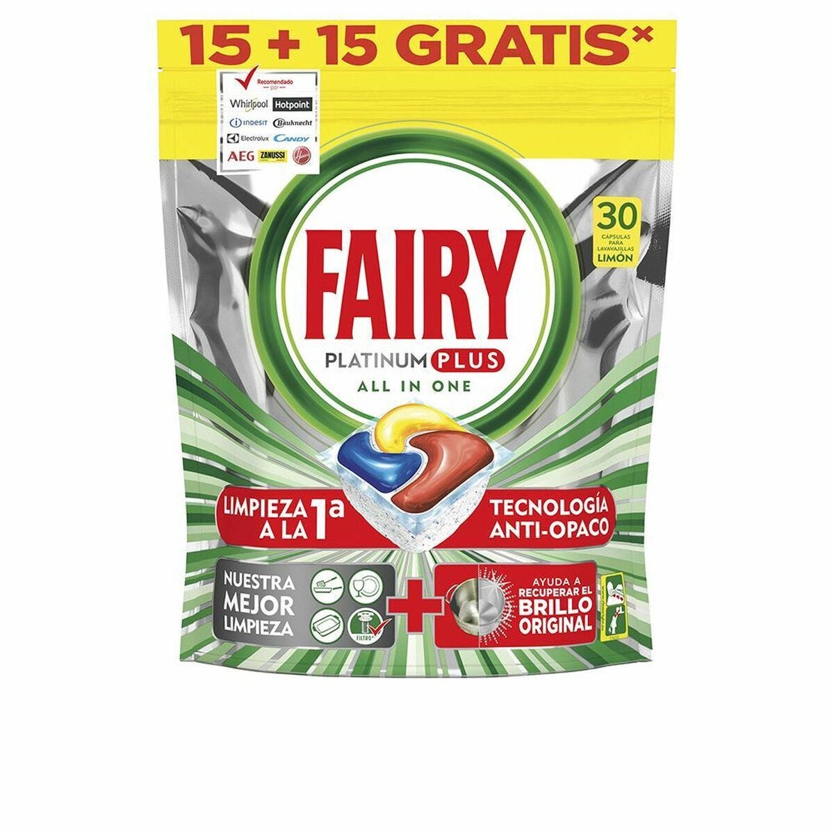 Tablettes pour Lave-vaisselle Fairy Platinum Plus Citron (30 uds