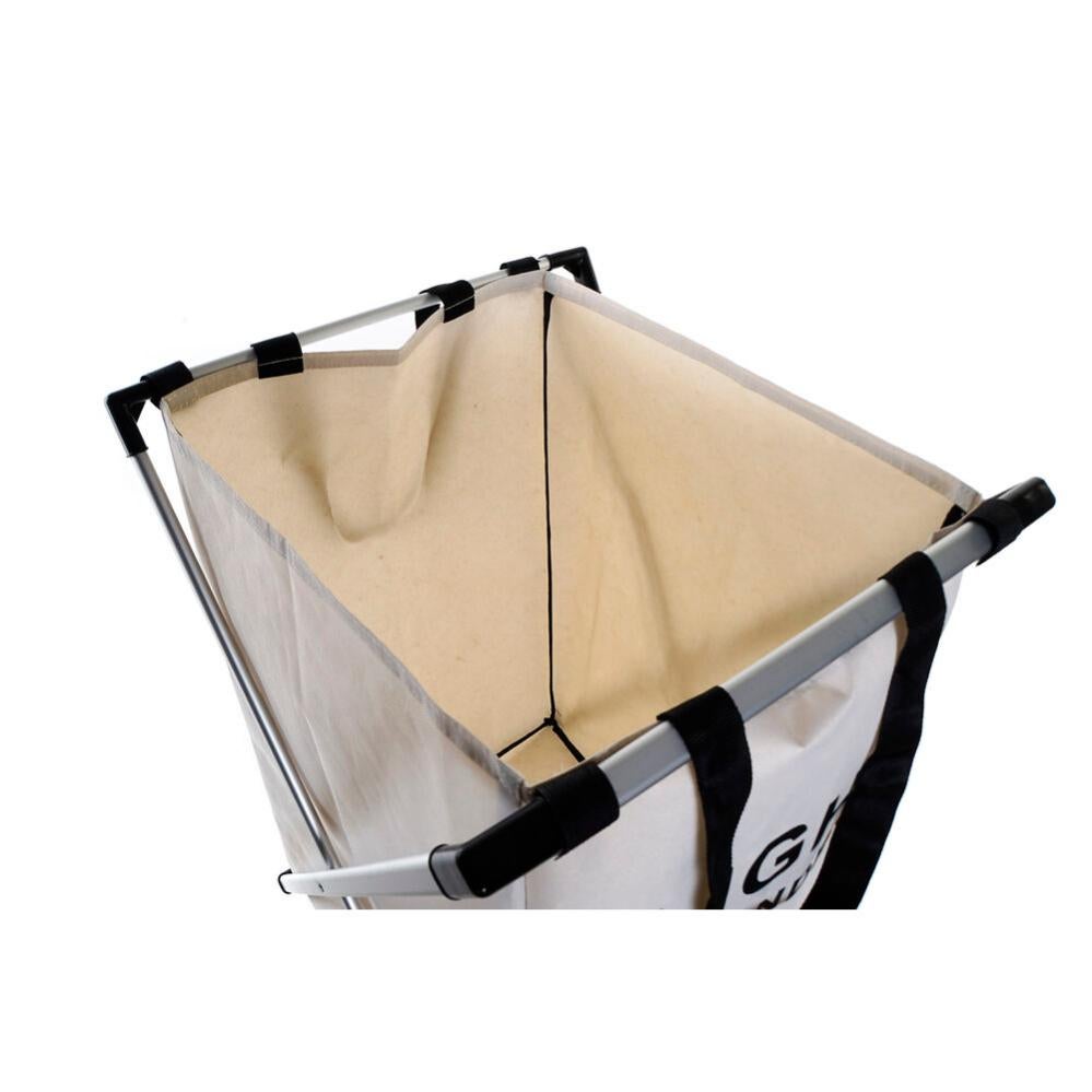 Cesto Portabiancheria Pieghevole 75x48x67 cm a 3 Scomparti in Bambù e Tessuto Effetto Lino Multicolore – acquista su Giordano Shop