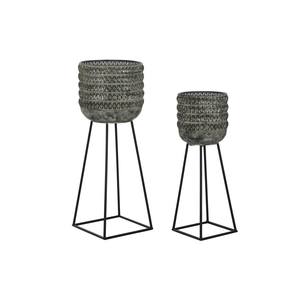 Wohnkult 20 vasi da fiori da 11 l, colore nero, 25 x 25 x 26 cm