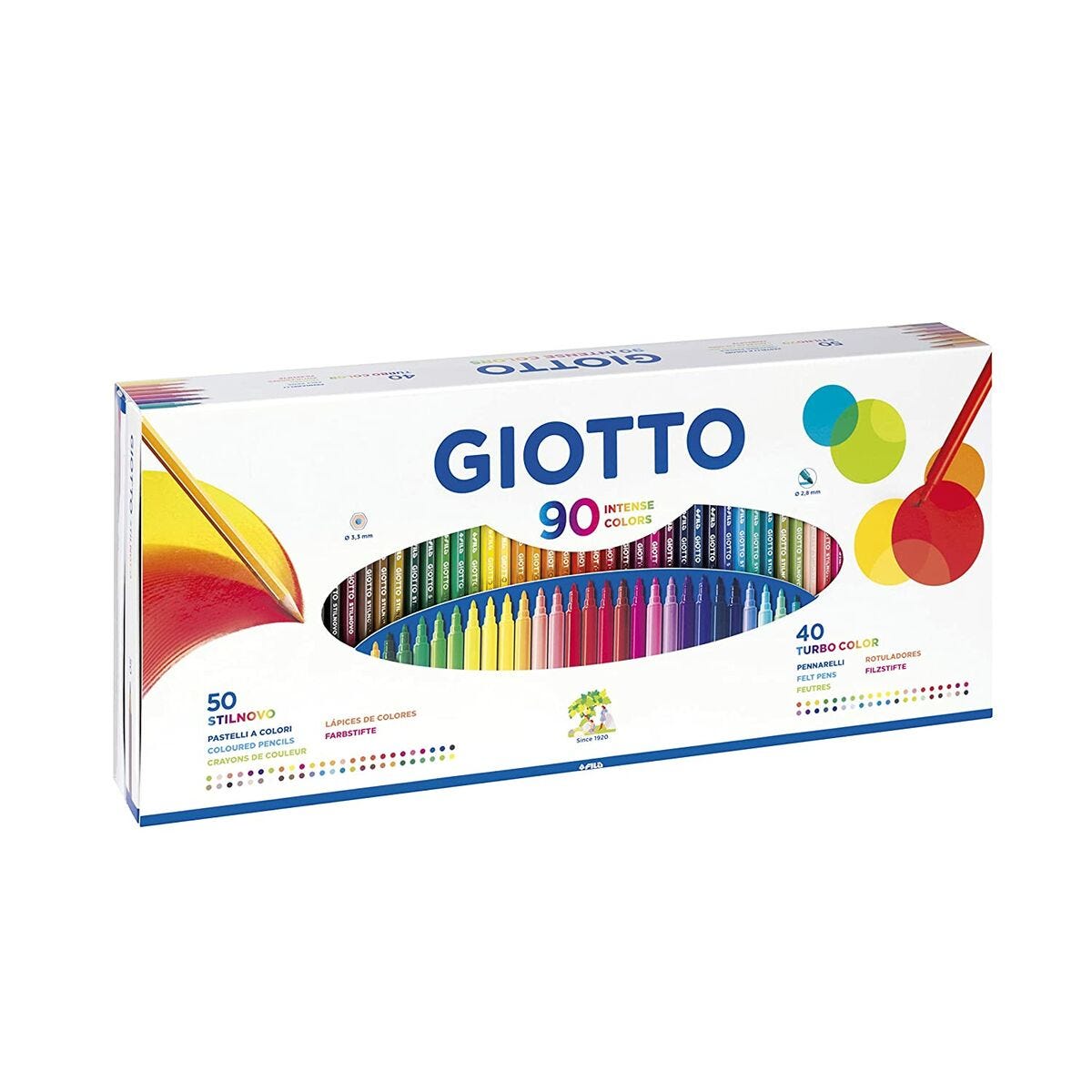Set GIOTTO Stilnovo Turbo Color Matite colorate Pennarelli Multicolore (90  Pezzi)
