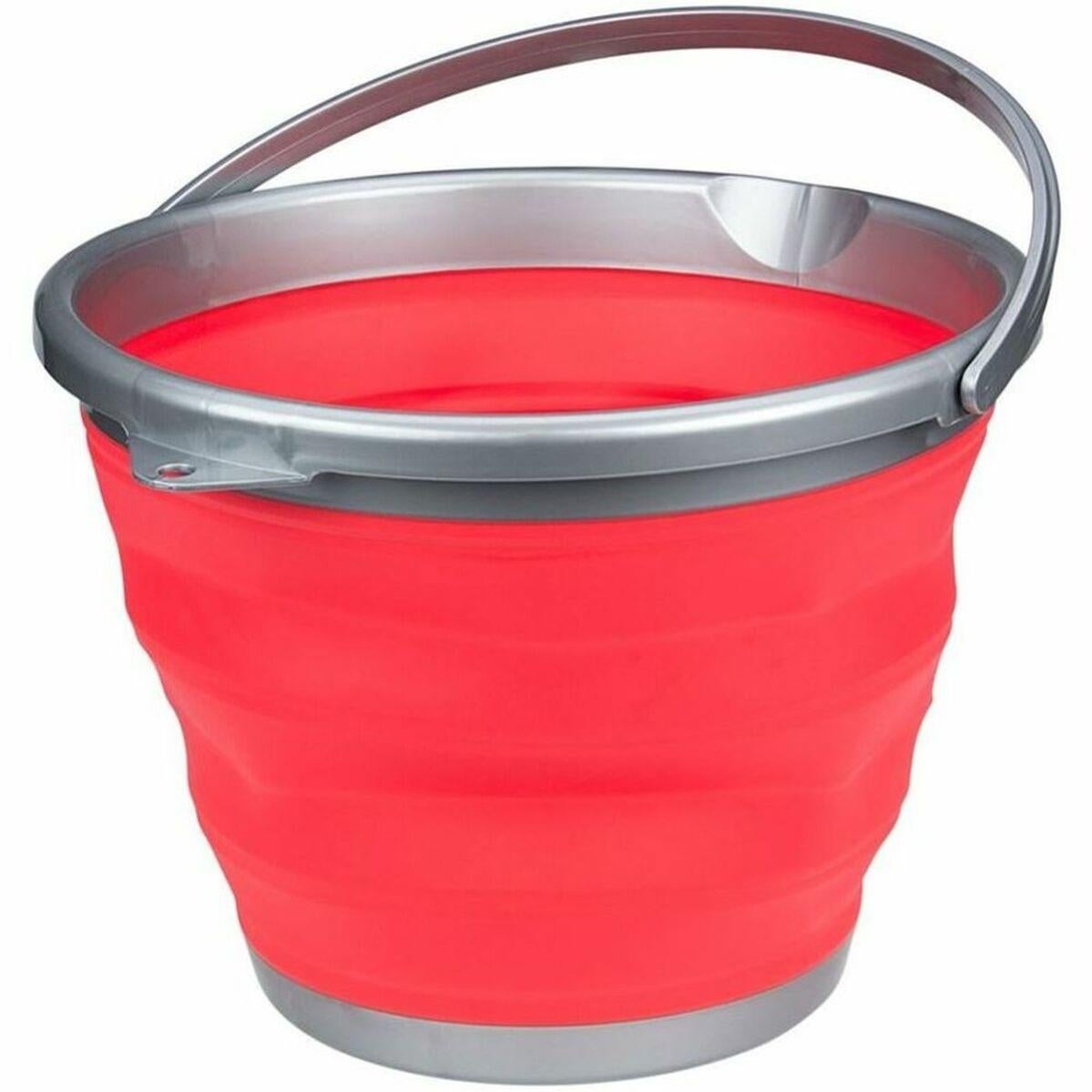 Seau Pliant Schildkröt 2 Litres – Silicone Accordéon, 20 Cm, Gain De Place Pour Plage Et Jardin