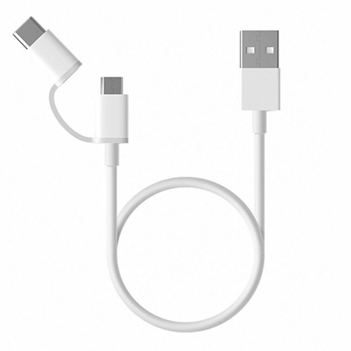 gusto Desempleados plato Cable USB a Micro USB y USB C Xiaomi SJX01ZM Blanco | Leroy Merlin