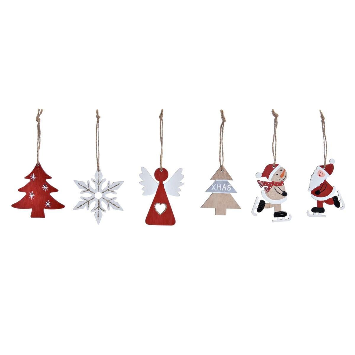 Set Adornos de Navidad DKD Home MDF (21 x 7,7 x cm) (2 Unidades) | Leroy Merlin
