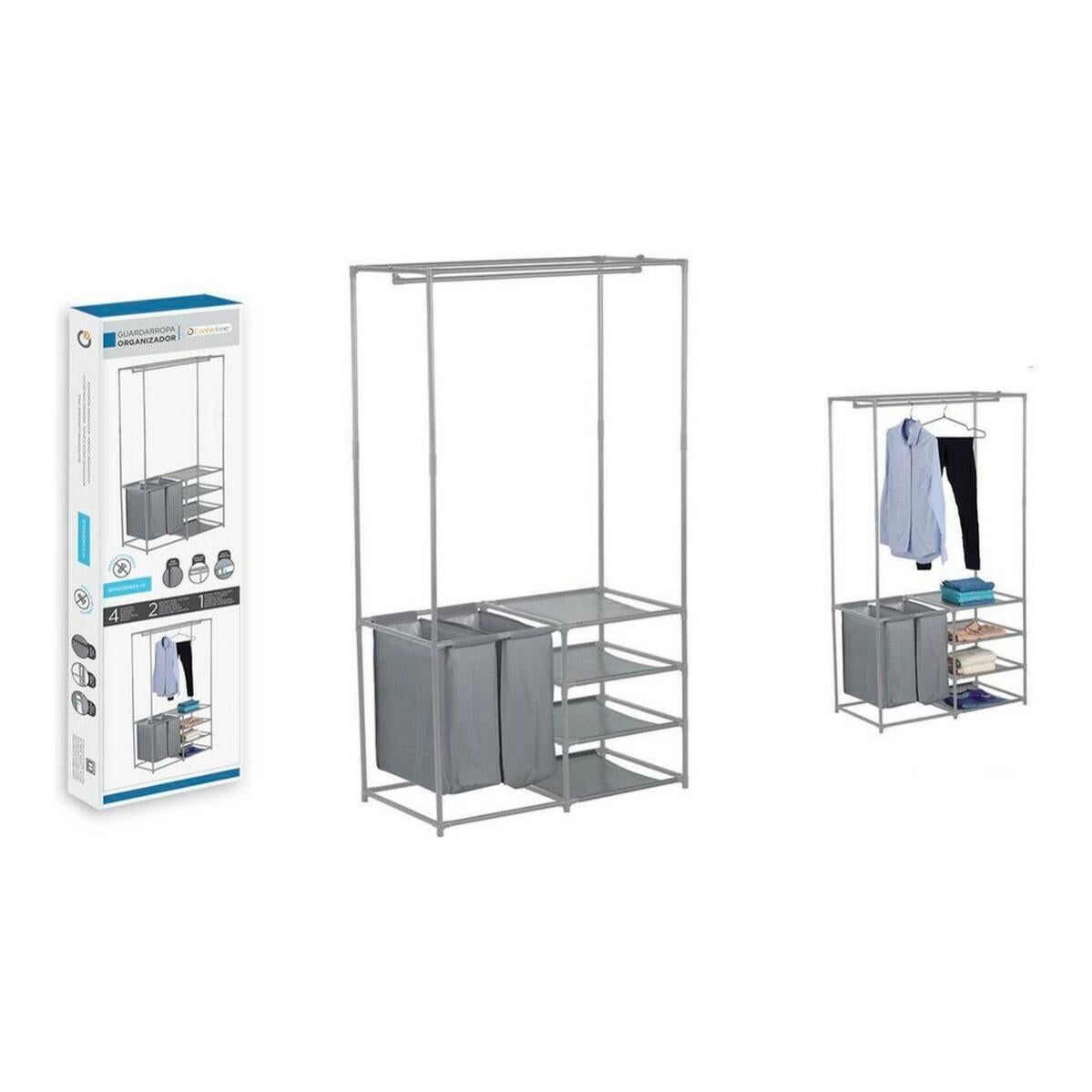 Organizador De Ropa Y Zapatos Confortime 87 X 43 5 X 163 5 Cm Leroy Organizador de ropa y zapatos confortime 87 x 43 5 x 163 5 cm leroy