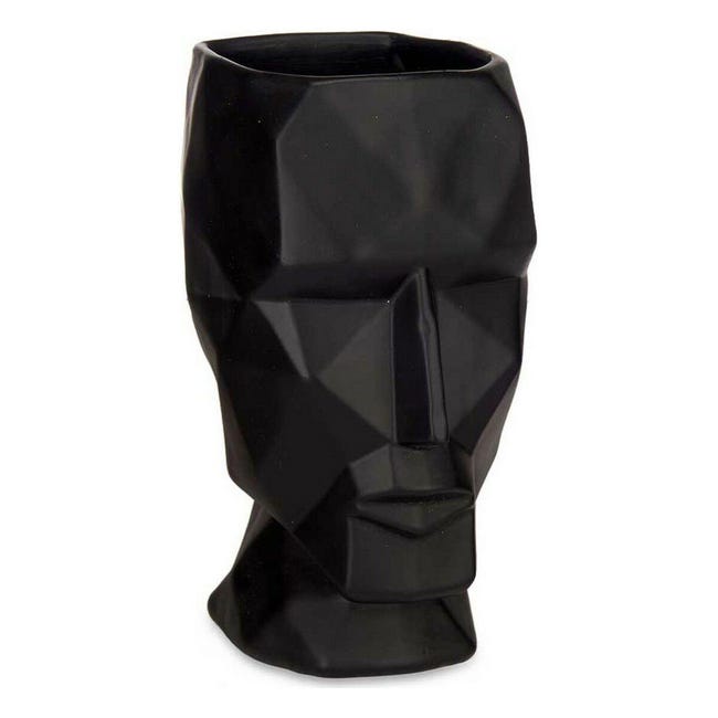 WENKO Portaspazzolino WC in ceramica Badi, spazzolino WC in silicone nero con testa di WENKO Portaspazzolino WC in ceramica Badi, spazzolino WC in silicone nero con testa di