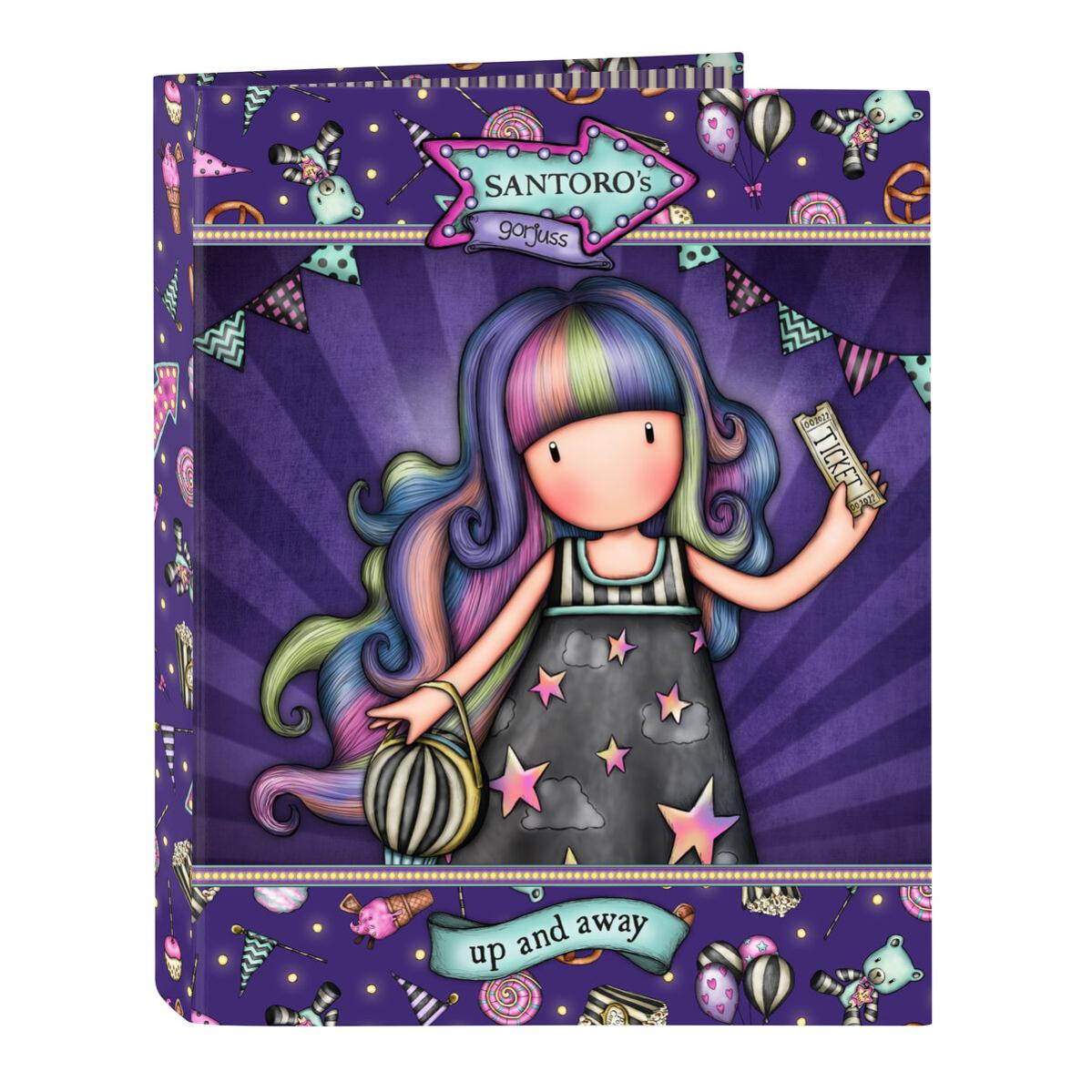 Gorjuss Stifteetui ‚Friends Walk Together‘ – 21 Cm, Violett, Mit Reißverschluss, Kunstleder, Für Schule & Büro