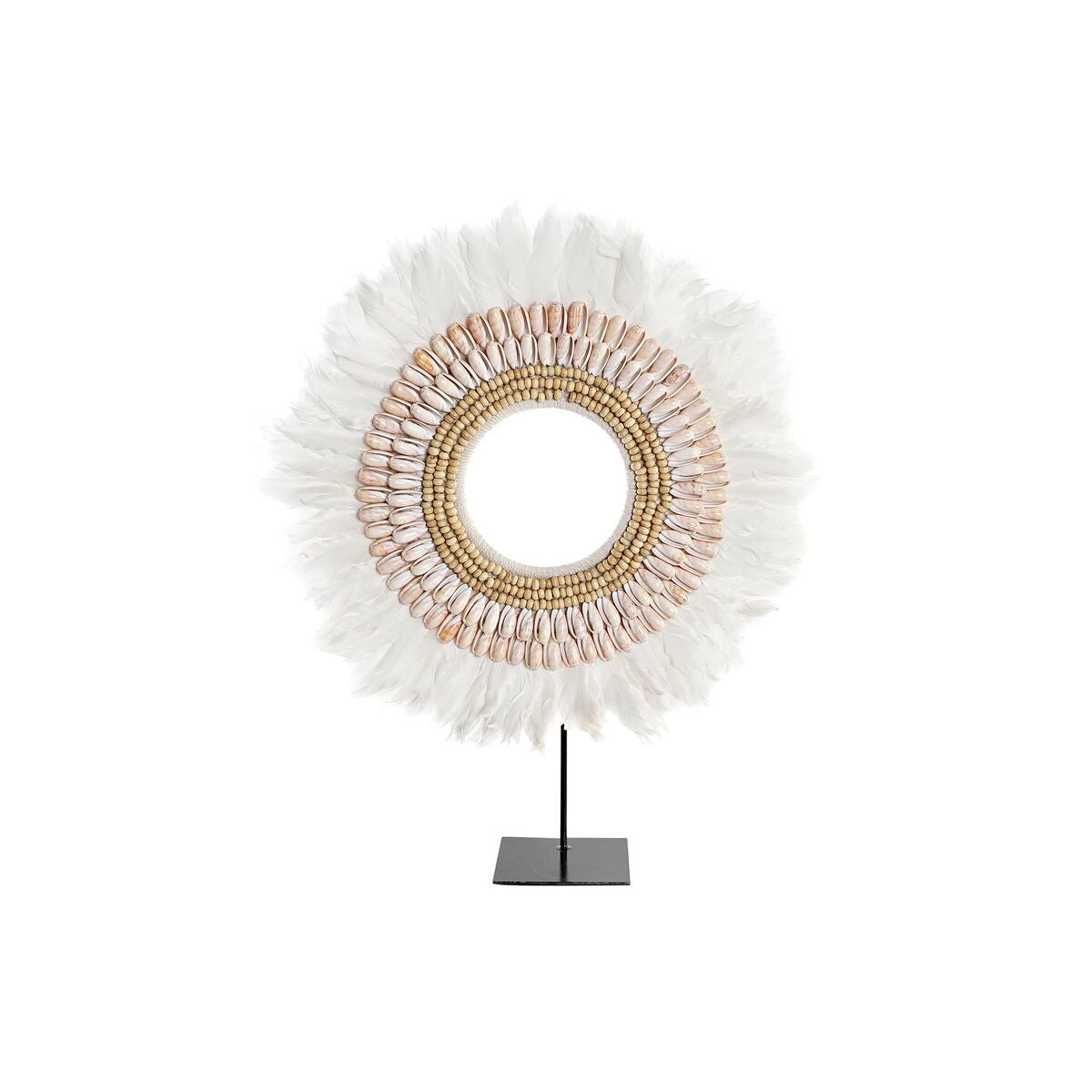 Figura decorativa dkd home decor hierro pluma (50 x 12,5 x 59 cm)