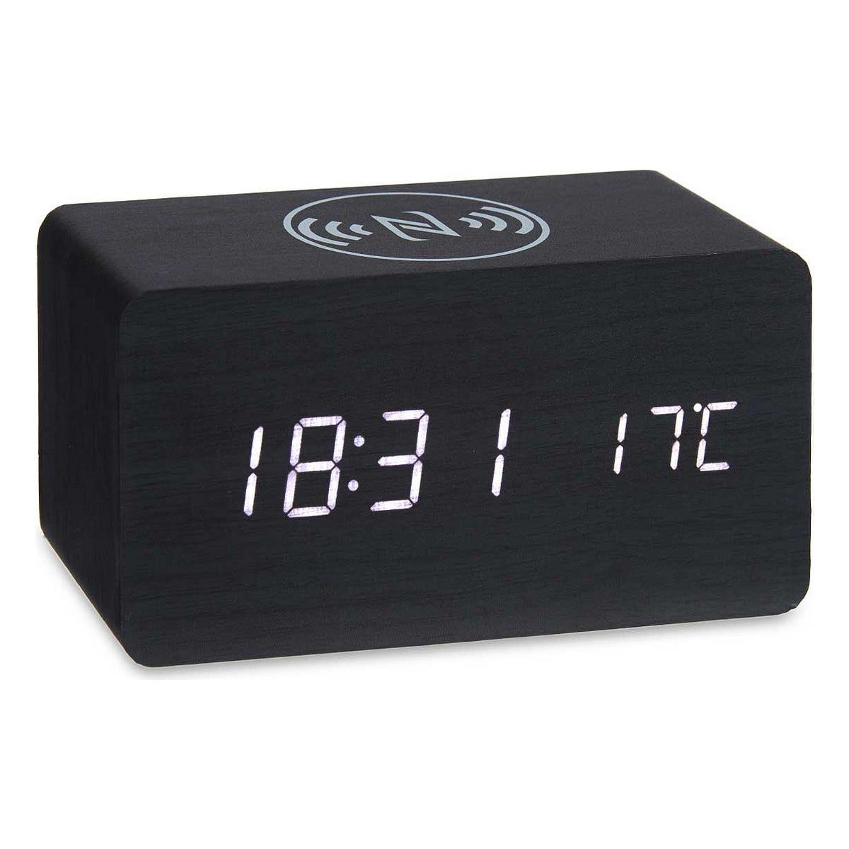 Reloj Digital de Sobremesa Negro PVC Madera MDF 11,7 x 7,5 x 8 cm (12  Unidades) – Grupo Lampier