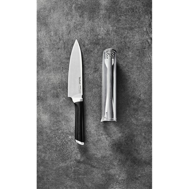 Couteau Tefal Chef Ever Sharp et Aiguiseur K2569004 16,5cm