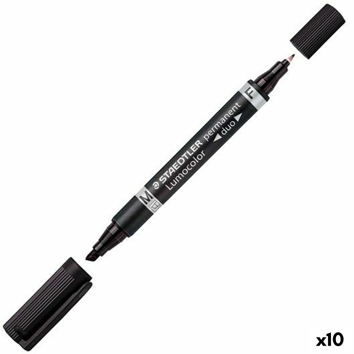 Rotulador Permanente Staedtler Lumocolor Dúo 348 Color Negro (43080)