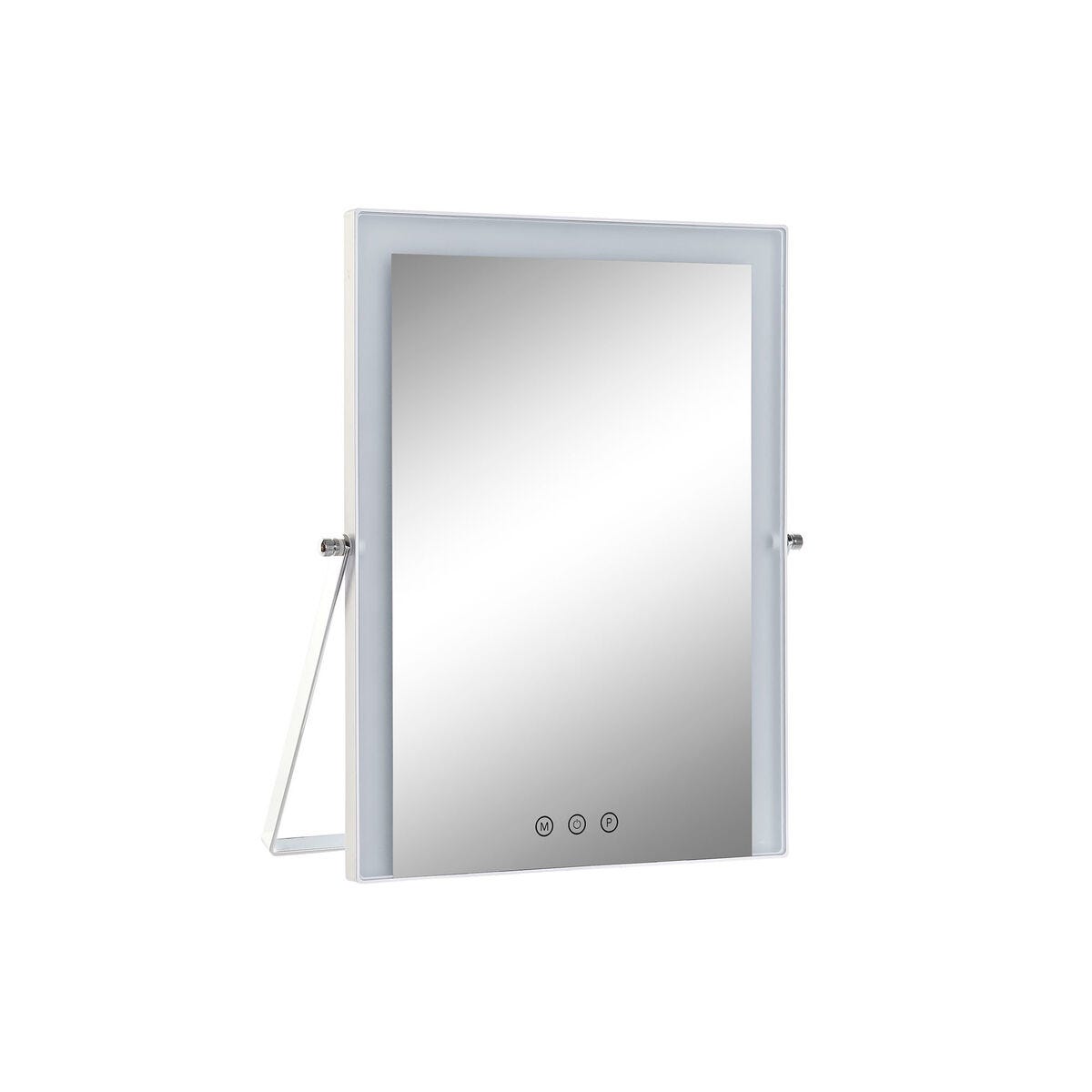 Specchio LED Touch da Tavolo DKD Home Decor Metallo Bianco (30 x 2