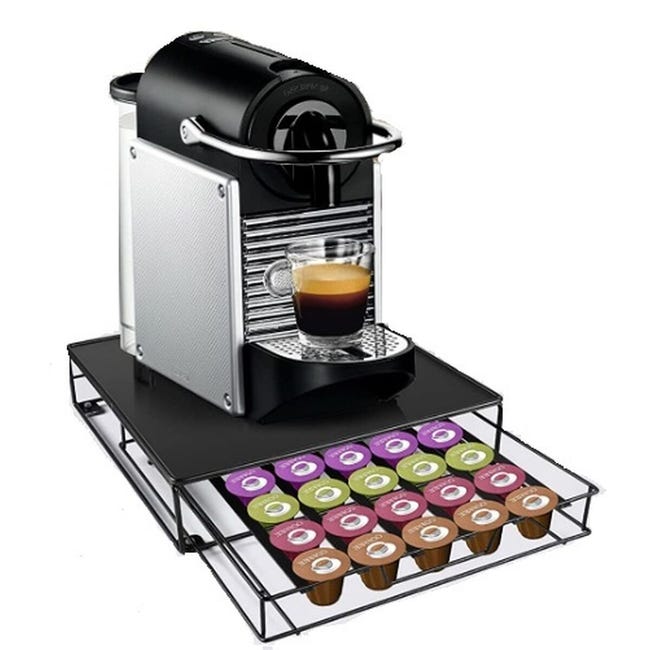 Organizzatore cialde per macchina da caffè CEP plastica 3 cassetti 7x33x34  cm nero - 2230060011