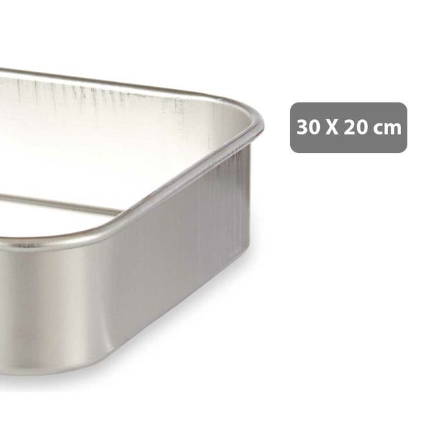 Plat à gratin à anse rectangulaire aluminium 50 x 30 x 8 cm - Paderno