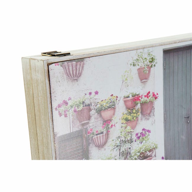 Relaxdays Boîte à clefs en bois, Home Sweet Home, style maison de campagne,  à suspendre, HxLxP 29 x 22 x 8 cm, blanc