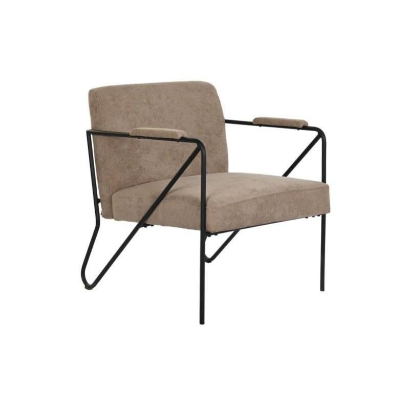 Butaca DKD Home Decor Metal Marrón Poliéster (64 x 69,5 x 76 cm ...