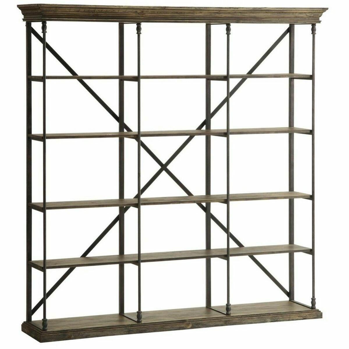 Set di 2 scaffale da parete in legno massello in tono oliva 120x3