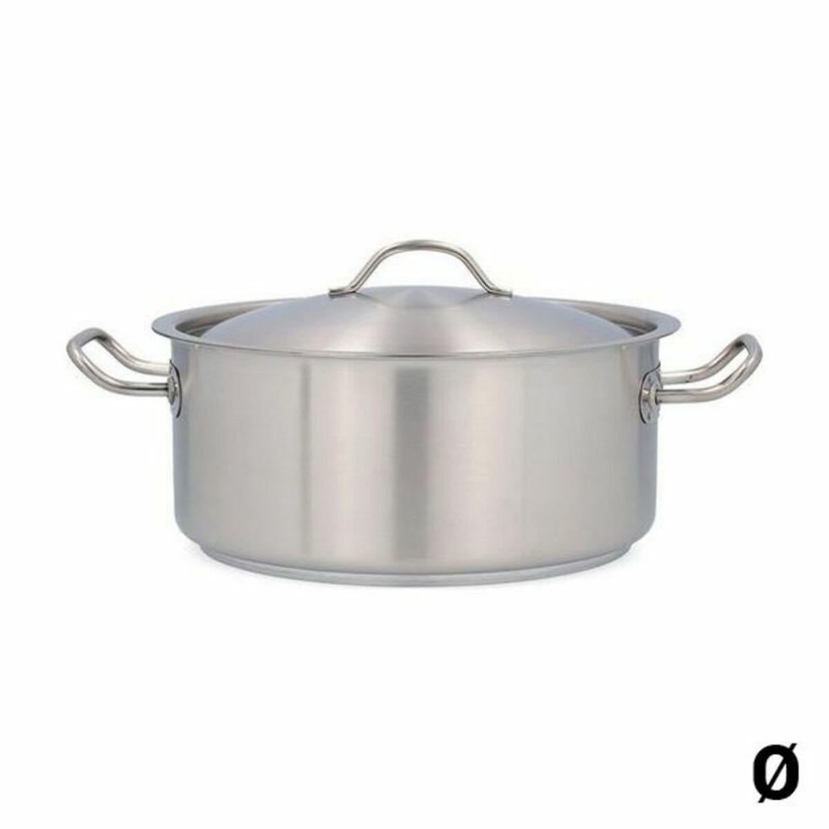 Casseruola in acciaio inox con manico in legno, pentola da