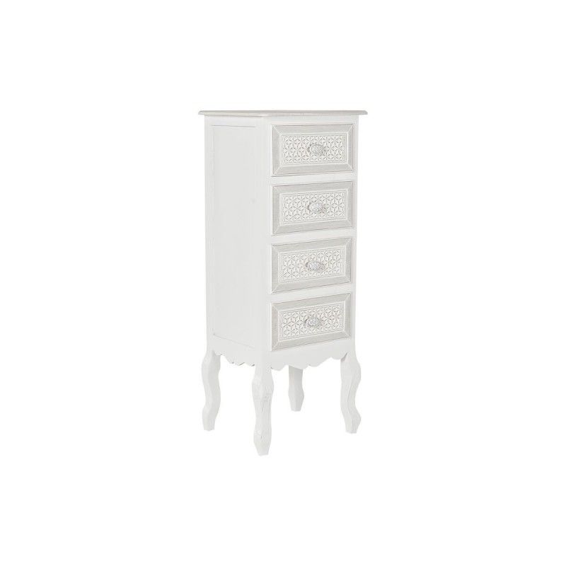 Mobile Cassettiera 7 Cassetti Settimino in legno MDF 46x42x116cm Bianco  Moderno