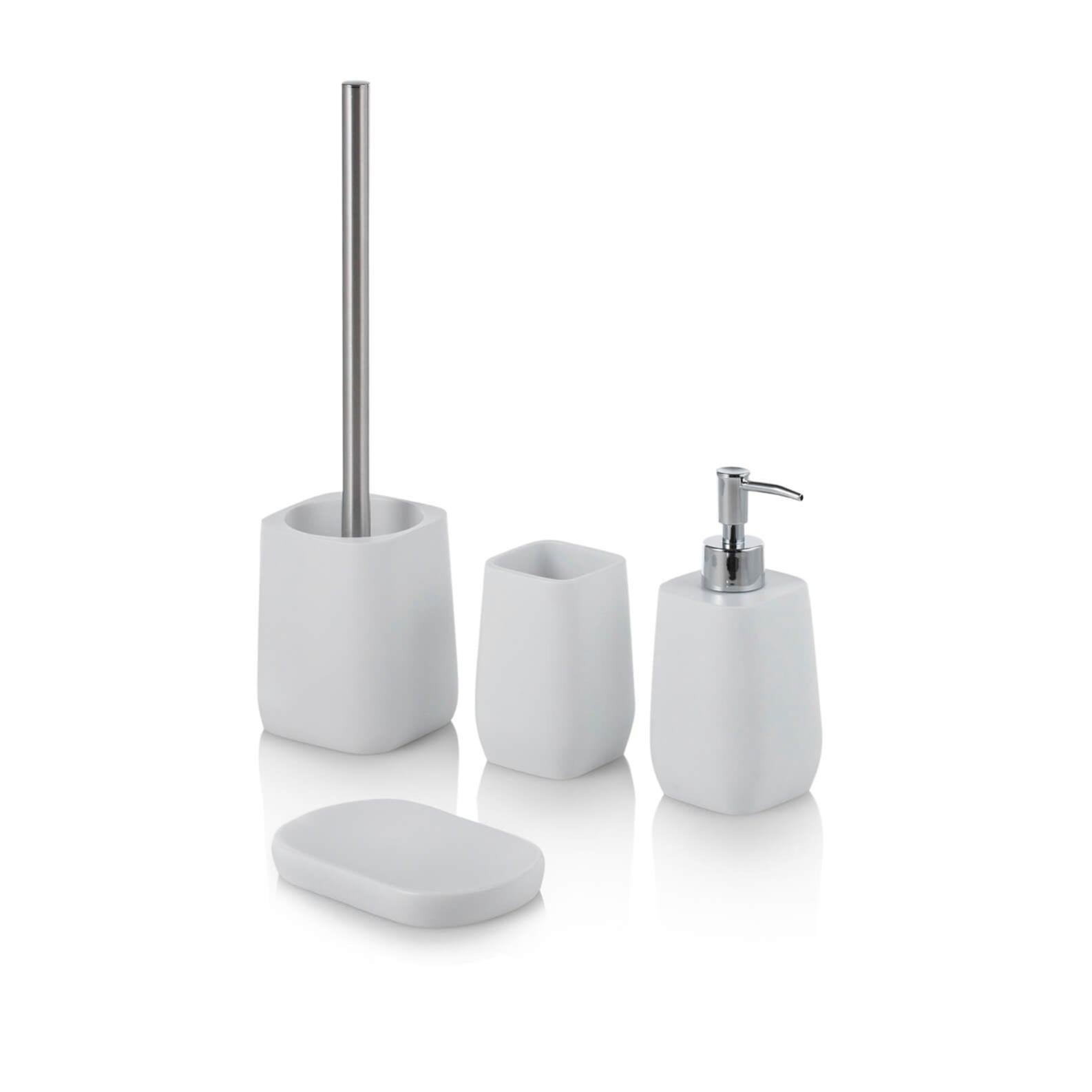 Set Accessoires Salle De Bain Bongio – Modèle Brasil – Blanc/or Chromé – Neuf