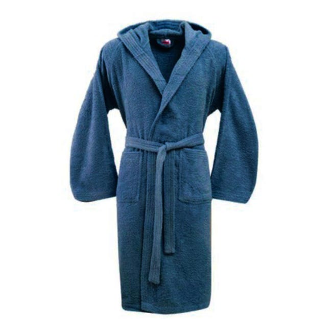 Accappatoio In Spugna Unisex Morbido Con Cappuccio - Perfetto Per La Doccia E Il Relax. Leggero, Con Tasche E Cintura, Disponibile Nelle Taglie M, L, XL. Unisex Uomo E Donna.