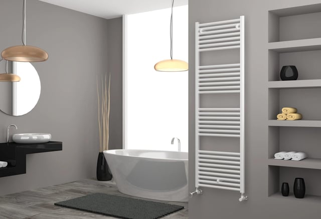 Cordivari - Lisa25 Radiatore Scaldasalviette H1160X450 Interasse 400 Mm - Colore: Bianco