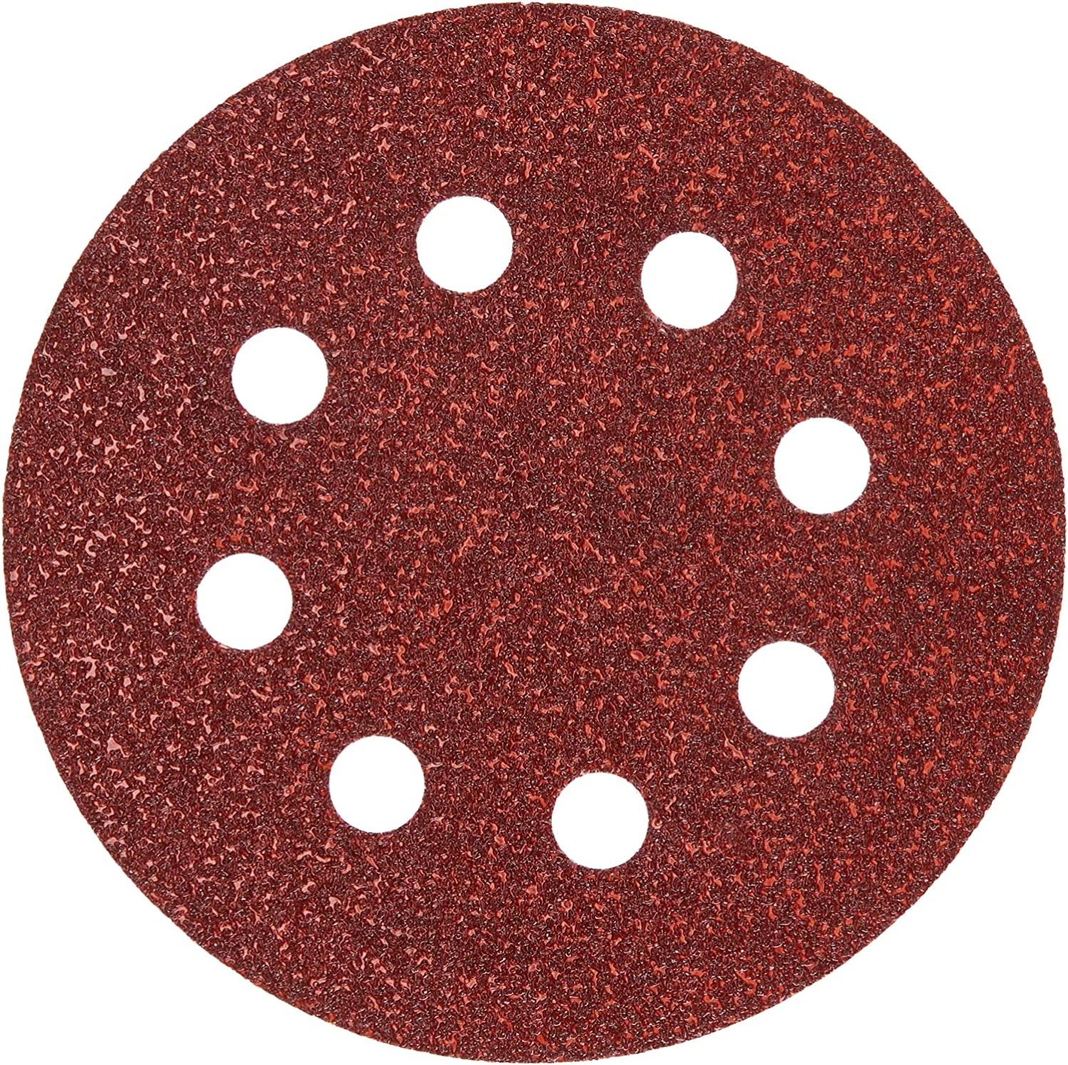110 Discos De Lija De 125 Mm Con 8 Agujeros,grano P40,redondos Para