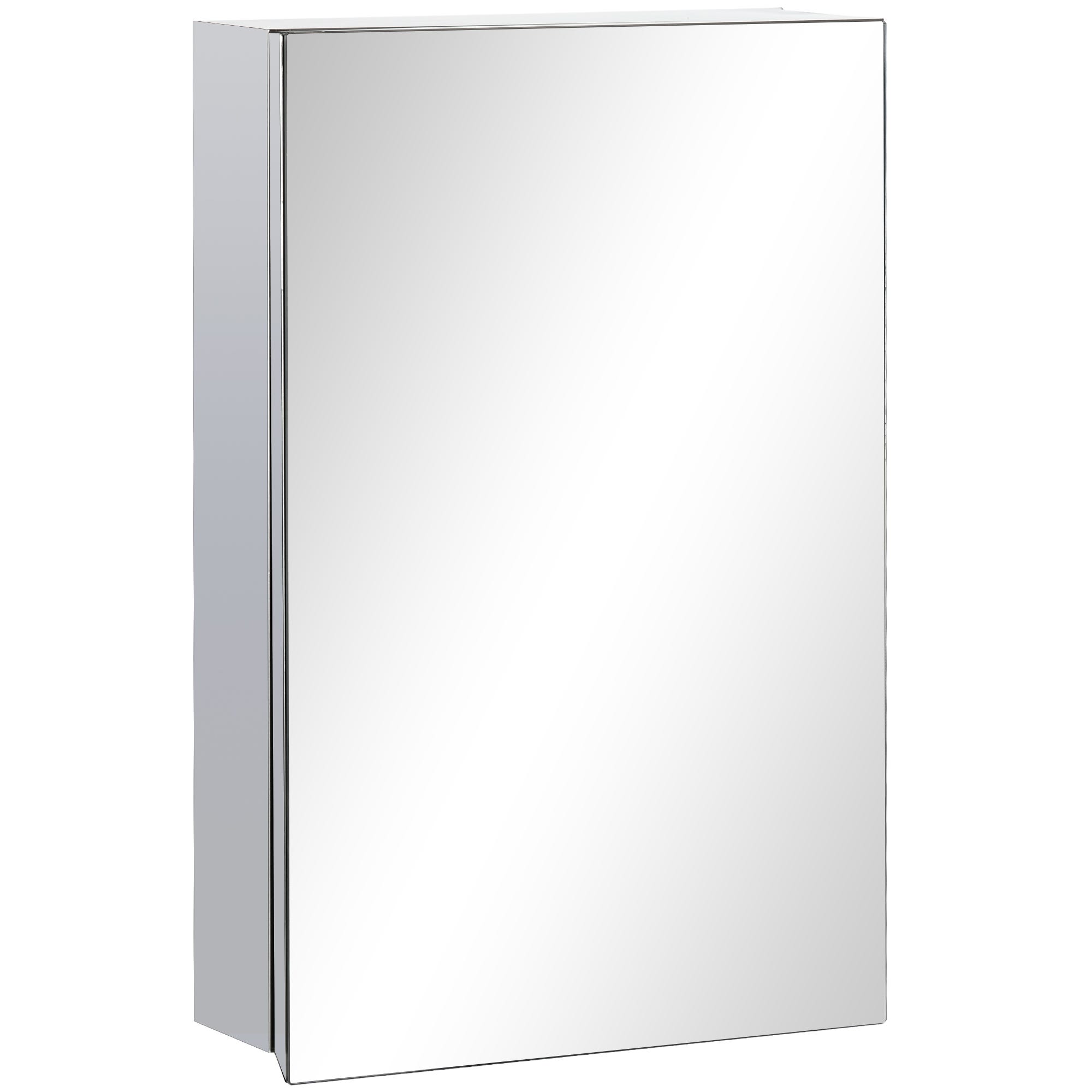 Espejo de baño con estante de almacenaje kleankin 50x11,5x60 cm