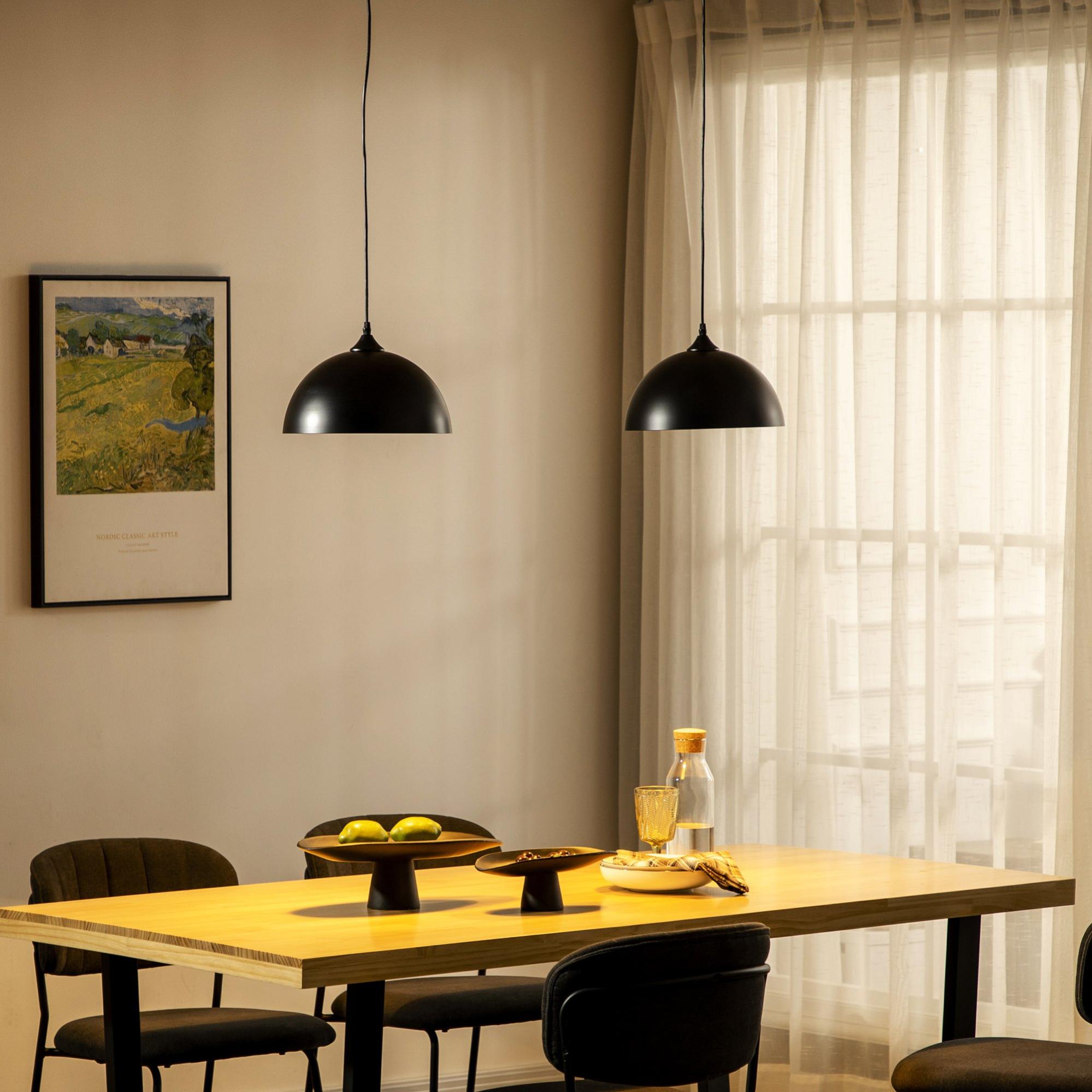 Lámparas colgantes de E27 40W HOMCOM cm negro | Leroy Merlin