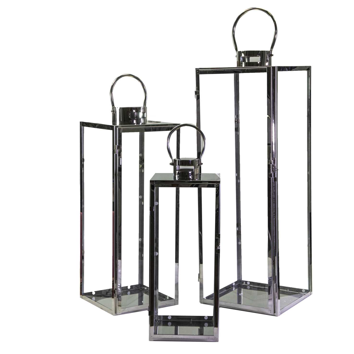 Lanterne Edzard Sanremo Argentée - Photophore Élégant 20cm