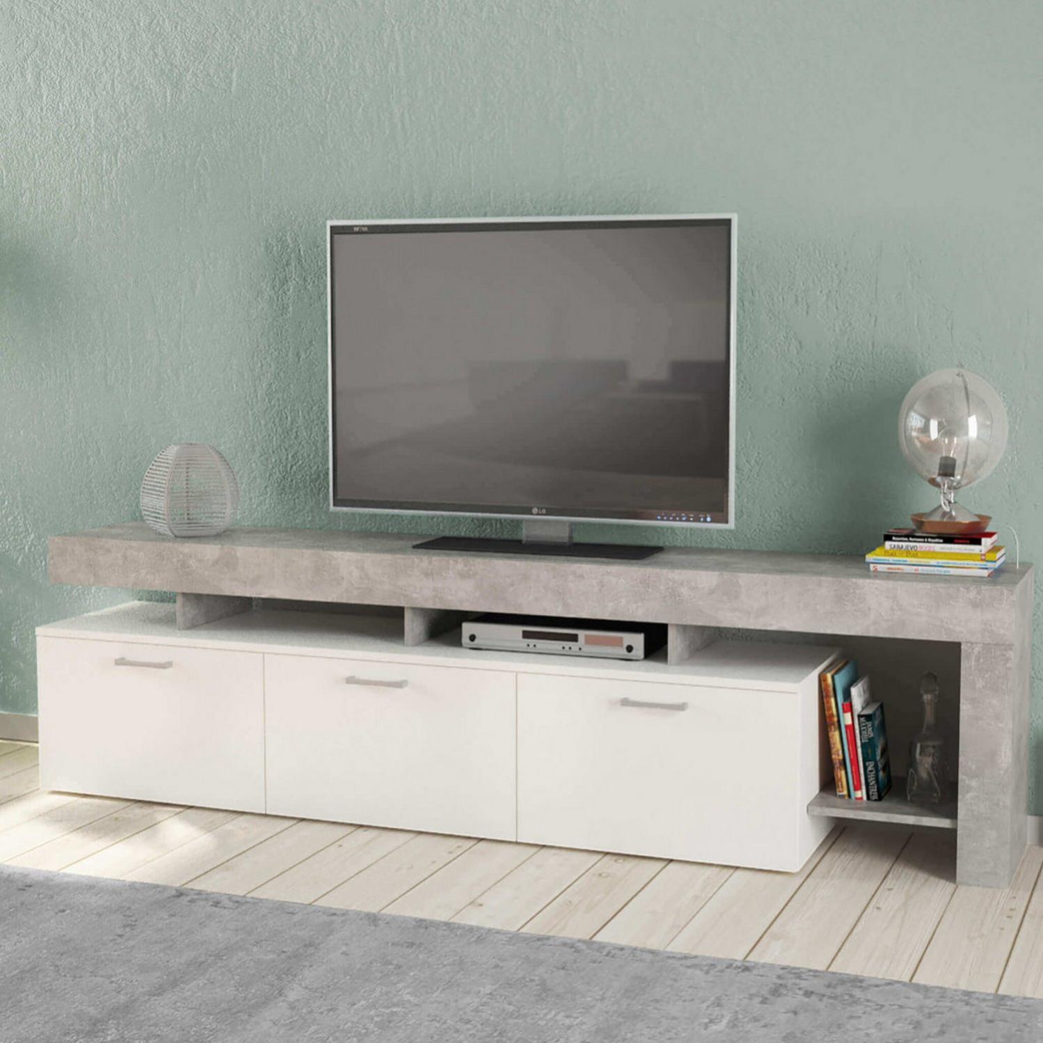 Convenience Concepts Big Sur Deluxe - Mobile TV 48 Pollici Con Ante In Vetro E Ripiani - Noce Scuro - 2