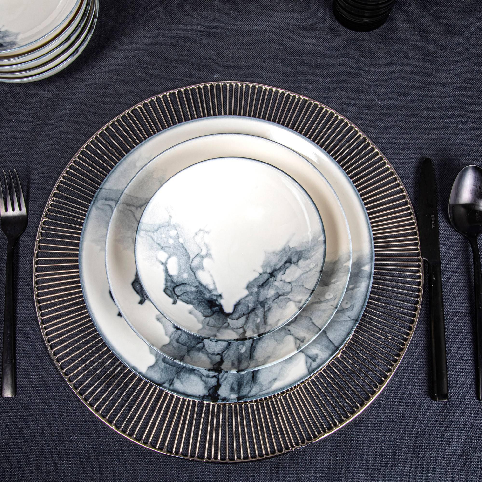 Service De Table 16 Pièces Maxwell & Williams ZENITH En Porcelaine Grise (moderne)
