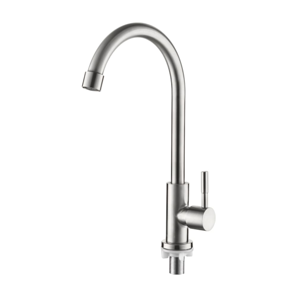Ibergrif M18703 Mundo Grifo de Cocina Giratorio 360 Solo Agua Fria Grifo para Fregadero Monomando Inoxidable Leroy Merlin
