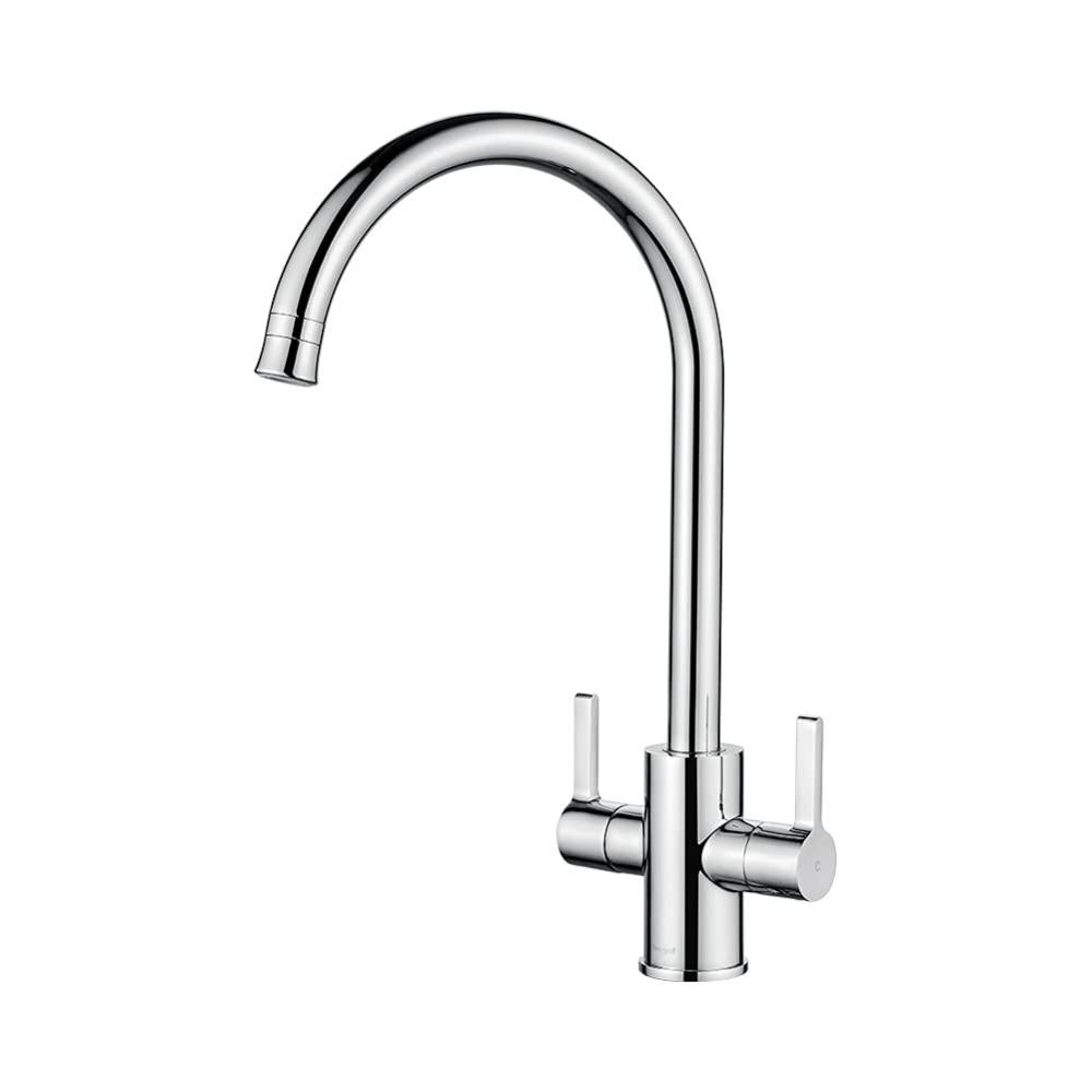 Rubinetto Da Bagno A Parete In Ottone Massiccio, 3 Fori, Design Cigno Nero Opaco, Con Maniglie A Doppia Leva E Scarico Pop-up Senza Troppopieno - 2