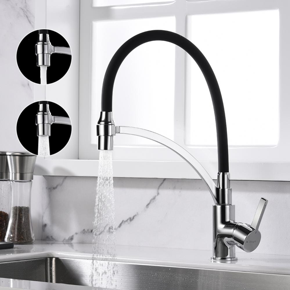 Ibergrif Grifo Monomando para Fregadero con Boquilla Giratoria y