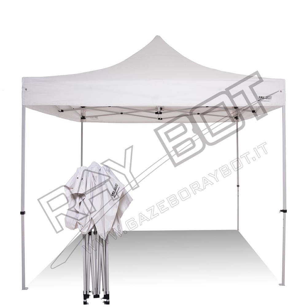 Gazebo 3x3 h 2mt Bianco Telo PE