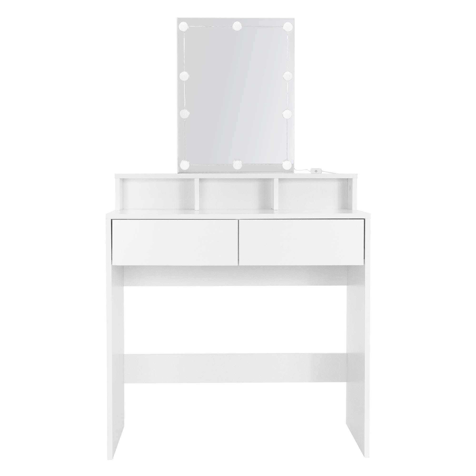 ML design modern living - Table de maquillage blanc coiffeuse avec