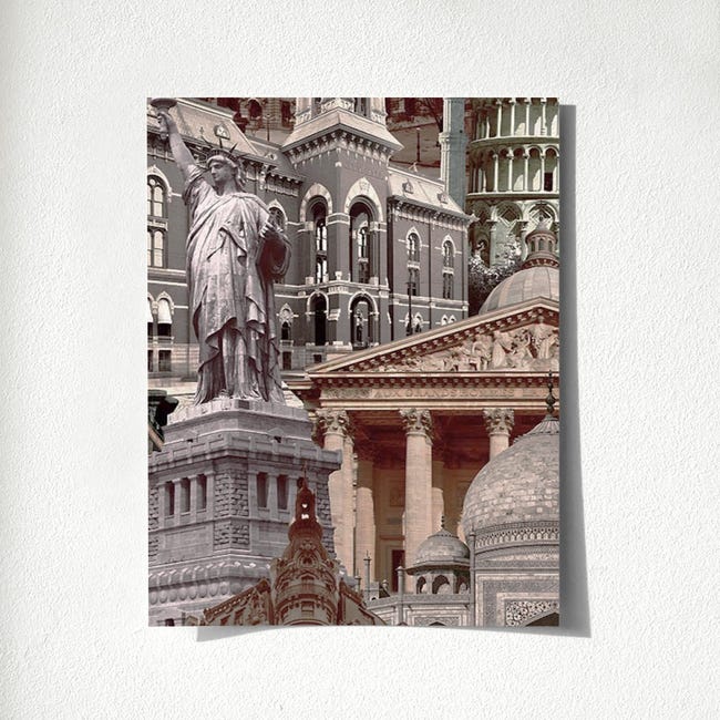  Papel pintado autoadhesivo, papel de pared de Venecia, postal  de venecia, famosos monumentos de Venecia, St Mark's San Marco removible, papel  pintado de pared decorativo, pósteres para decoración del hogar, película
