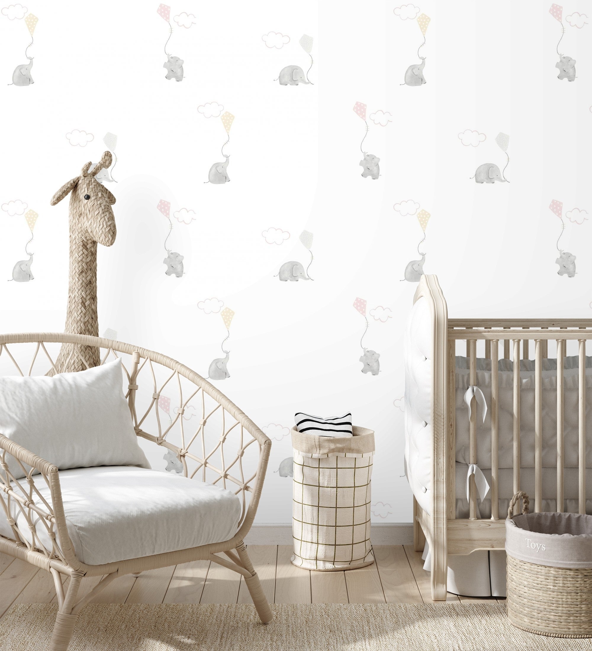 GAULAN 232125 - Papel pintado infantil para bebe de globos aerostáticos de  acuarela con lunares topitos para pared habitación infantil cuarto niño niña  - Rollo de 10 m x 0,53 m : : Bricolaje y herramientas