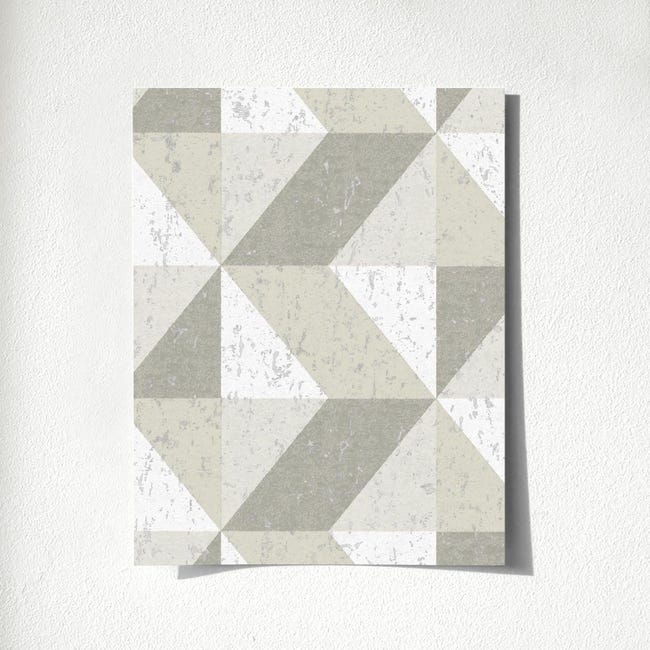 Échantillon DIN A4 de Papier peint vinyle lessivable losanges modernes  texturé en relief - Chiron Diamonds 681647 de GAULAN