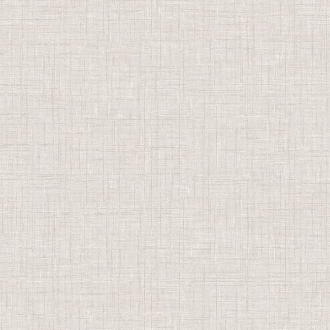 Papel pintado vinílico lavable imitando textura de lino beige - Dean Plain  681327 de GAULAN - Rollo de 10 m x 0,53 m
