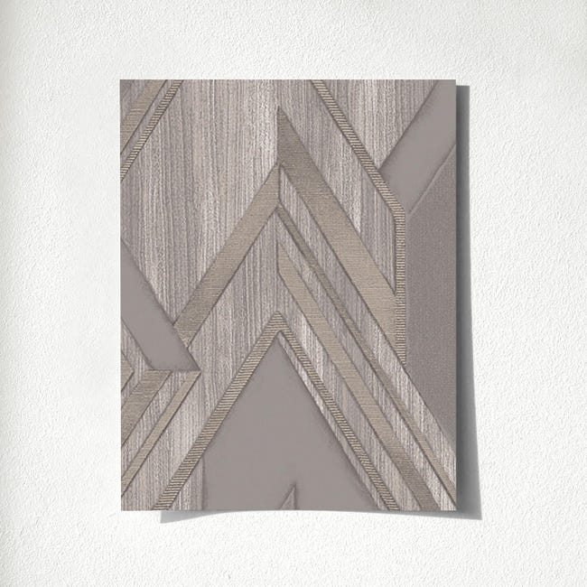 Échantillon DIN A4 de Papier peint vinyle lessivable losanges modernes  texturé en relief - Chiron Diamonds 681647 de GAULAN