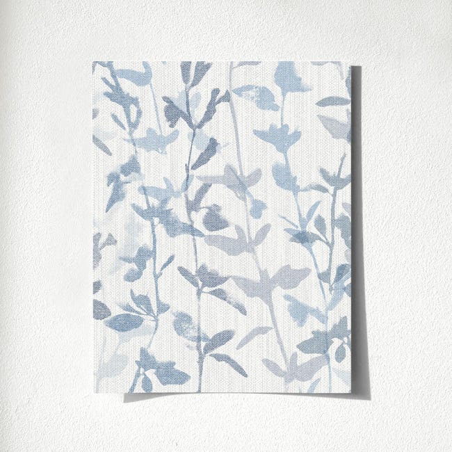 Échantillon DIN A4 de Papier peint vinyle feuilles nordiques bleu et  turquoise - Sandy Springs 679436 de GAULAN