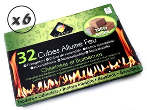 Cubes Allume-Feu Naturels Individuels Zip Boite de 28 Pièces