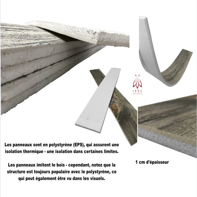 Pannelli isolanti termici in polistirolo Pannelli per pareti Pannelli per  soffitti Pannelli per pareti Soffitto effetto legno EPS *0,16 mq WD06