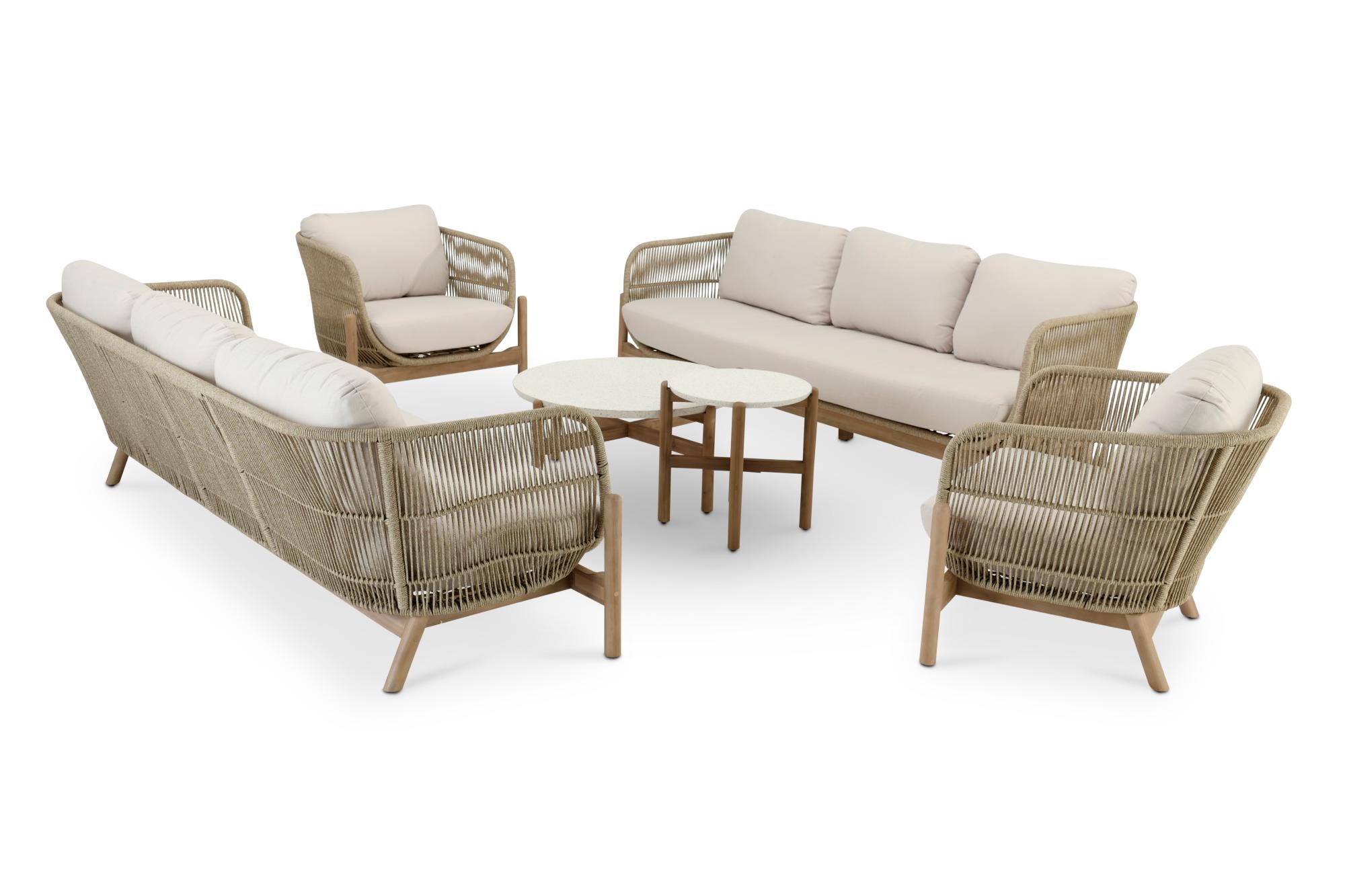 Salon de jardin 8 places et 2 tables - Sicile | Leroy Merlin